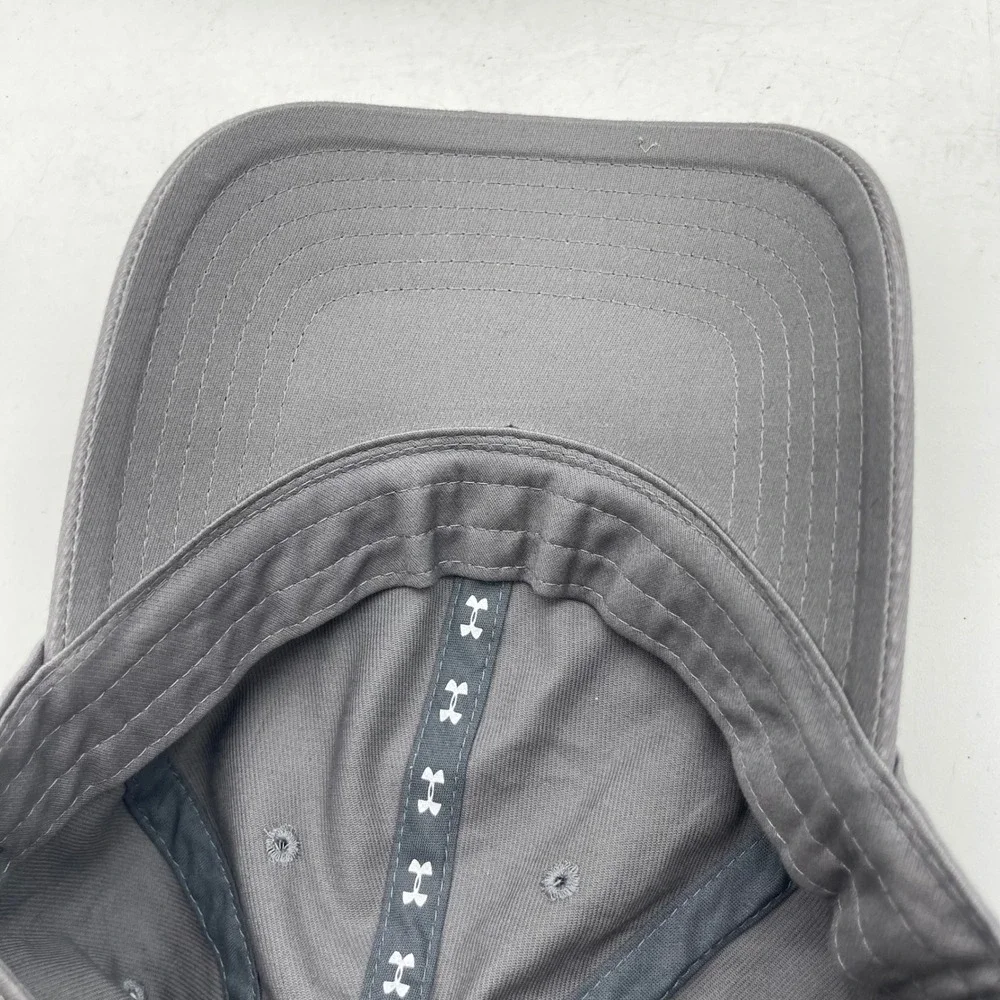Under Armour 1282140 Mens OSFA Gray Chino Adjustable Golf Hat Strapback Cap
